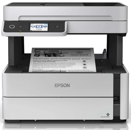 39ppm Mono A4 4-IN-1 Print Scan Copy Fax USB Wired Wi-FiDirect Ethernet Duplex Print Only PCL5c incl 2 ink bottles Epson