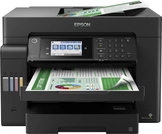 32ppm Mono/Clr A4 Print Scan Copy Fax Wi-Fi/Wi-FiDirect Ethernet AutoDuplexPrint Incl 1 Set Ink Bottles